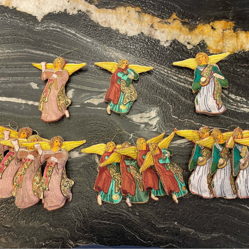 Colorful Angel Ornaments Set